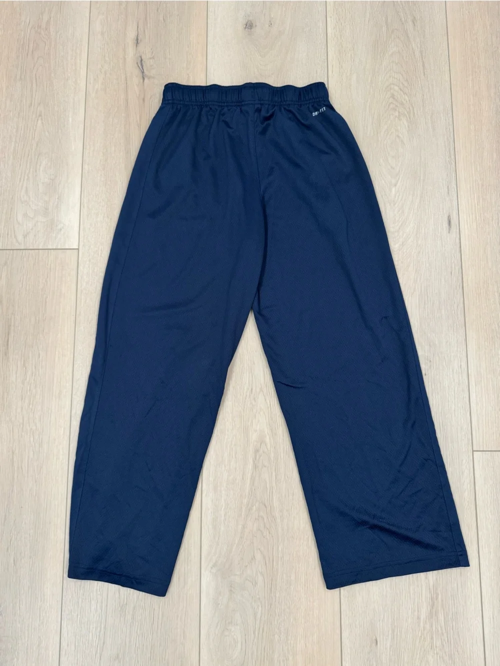 Nike Kids Dark Blue Sweatpants with Drawstring and White Swoosh